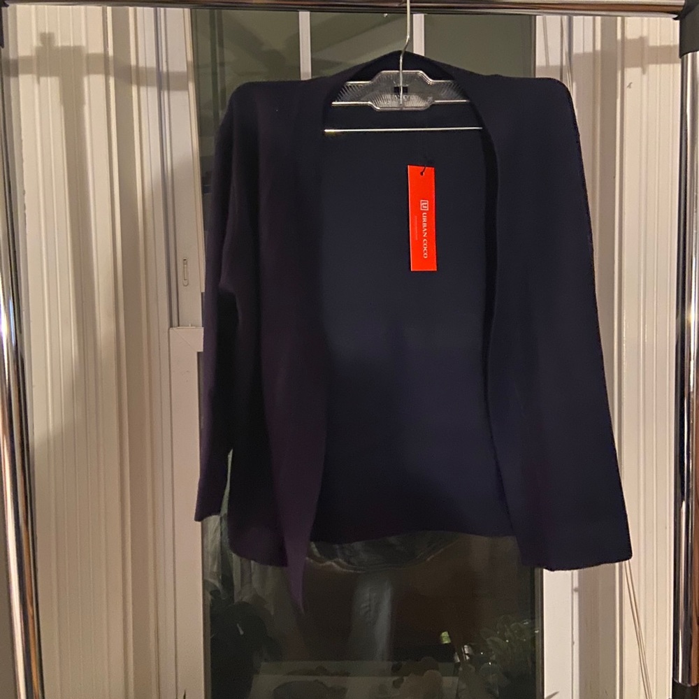 Brand new blue cardigan.
